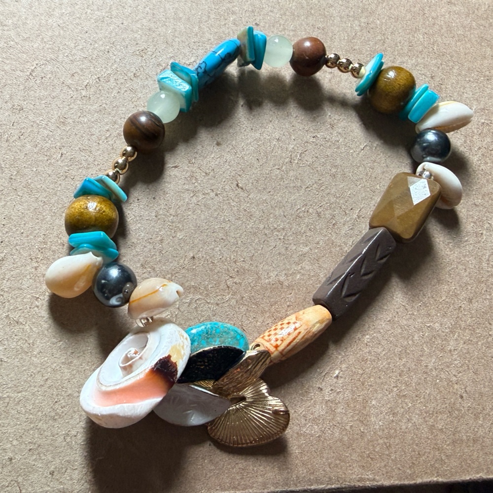 Custom made unique Multicolor beaded  anklet handmade